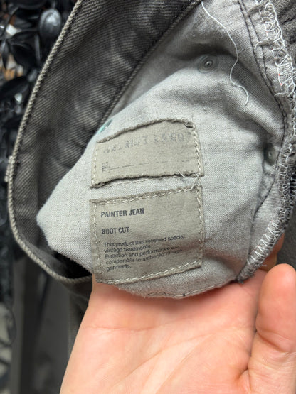 Vintage Helmut Lang Washed Grey ‘Painter’ Bootcut Denim