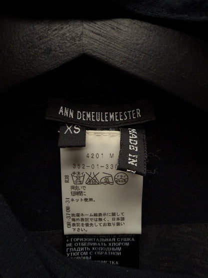 Ann Demeulemeester Double Layered Cotton ‘Button’ Hoodie