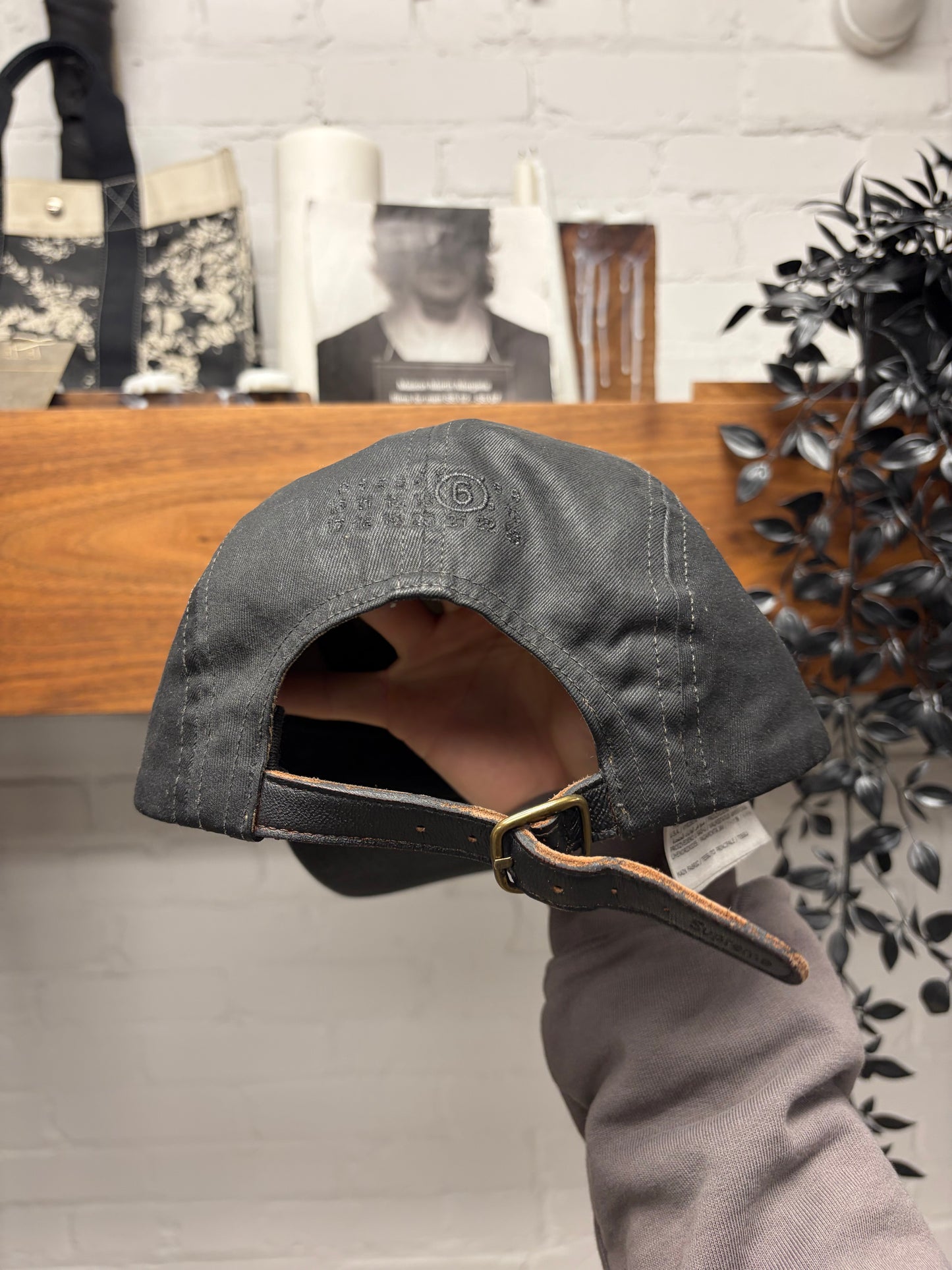 Maison Margiela x Supreme Waxed Black Canvas Box Logo ‘5 Panel’ Hat