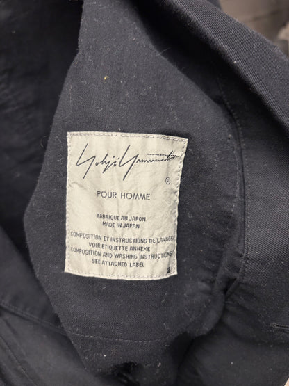 Yohji Yamamoto Pour Homme Black Light Cotton Blazer