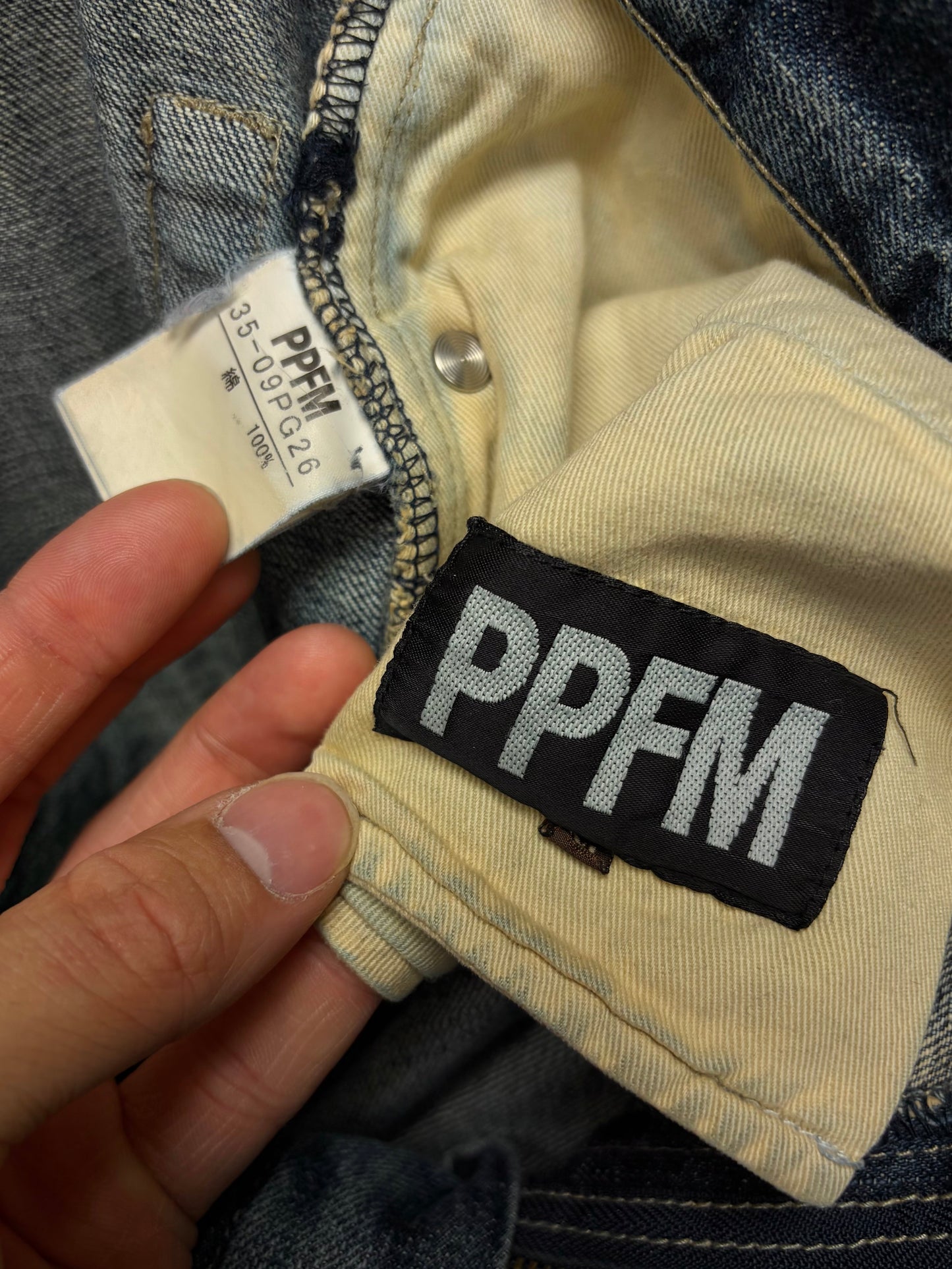 PPFM Double Wasited ‘Grommet’  Low Rise Blue Skinny Jeans