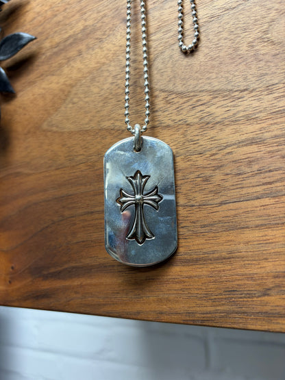 Chrome Hearts ‘Tiny CH Cross’ .925 Silver Dog tag