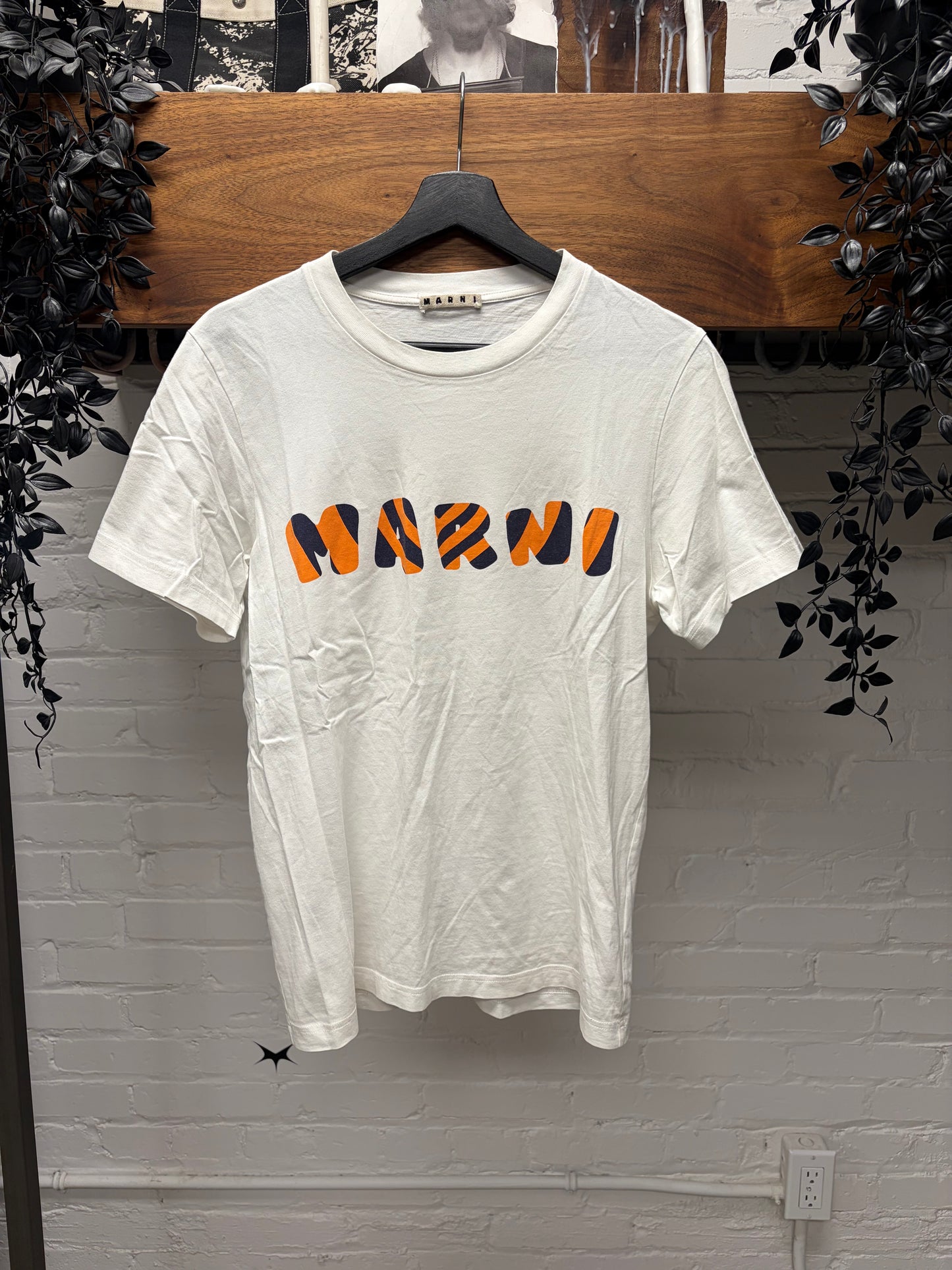SS2022 Marni ‘Tiger Logo’ White Graphic T-Shirt
