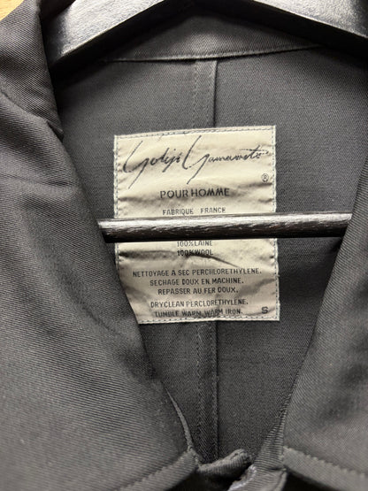 Vintage 90s Yohji Yamamoto Black Drawstring Waist Jacket