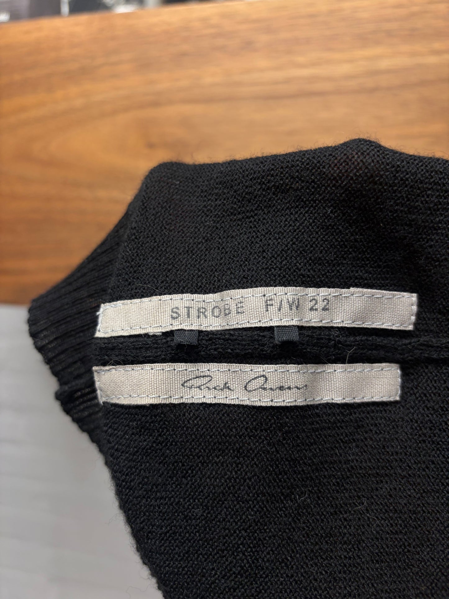 AW2022 Rick Owens ‘Strobe’ Black Cashmere Beanie