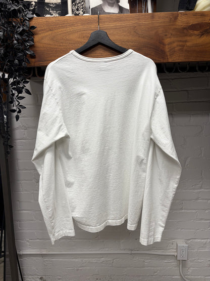 Chrome Hearts ‘GRP Y-Not’ Leather Tag Embroidered Logo White Long Sleeve Shirt