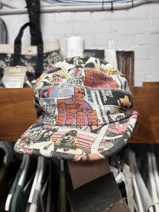 Hysteric Glamour ‘Newspaper Print’ Ribbed Cotton Cap