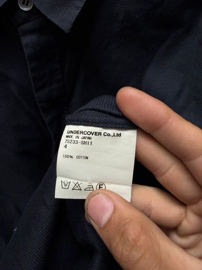 SS2007 Undercover ‘Purple’  Embroidered U Logo Black Button Up Shirt