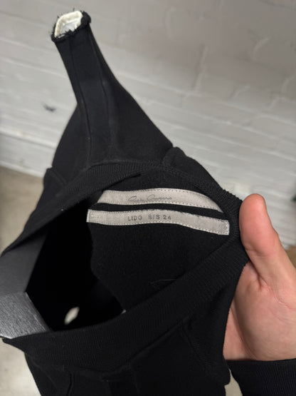 SS2024 Rick Owens ‘Lido’ Pagoda Horned Tec Shoulder Sweatshirt
