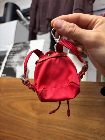 Prada Red ‘Re-Nylon’ Miniature Backpack Keychain