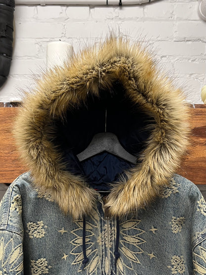 SS2025 Supreme Bandanna Jacquard Denim Hooded Work Jacket