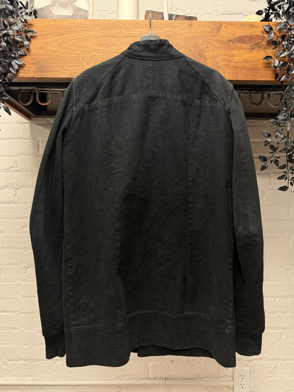 SS2013 Rick Owens ‘Island’ Heavy Waxed ‘Slave’ Black Denim Jacket