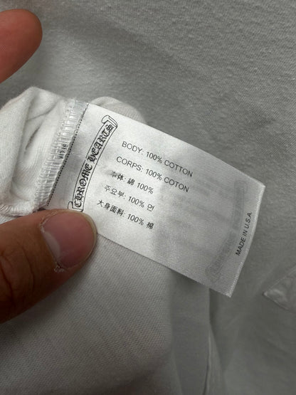 Chrome Hearts ‘Script Logo’ White Cotton Pocket T-Shirt