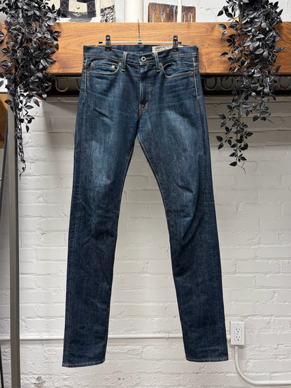 Kapital Raw Indigo Blue Selvedge Skinny Jeans