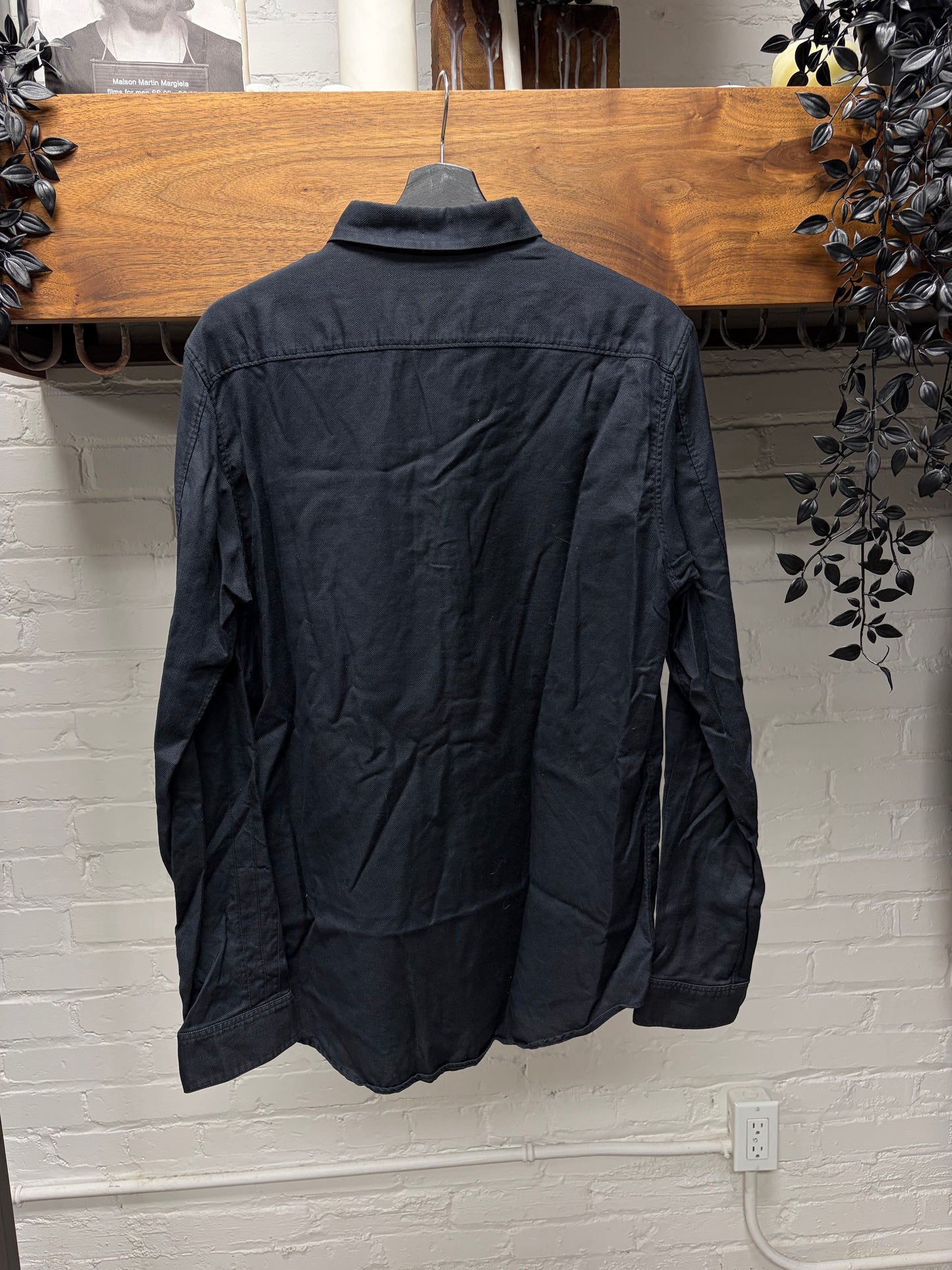 SS2007 Undercover ‘Purple’  Embroidered U Logo Black Button Up Shirt