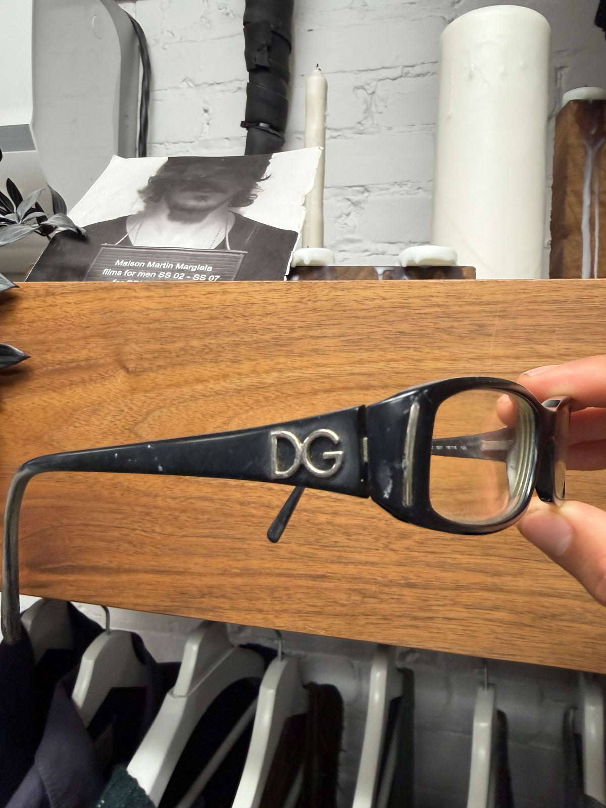 Dolce & Gabbana ‘D&G Logo’ Rectangular Frame Prescription Glasses