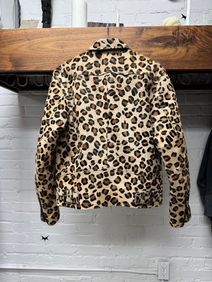 Tiger Of Sweden ‘Pony-Hair’ Leopard Pattern Zip-Up Jacket