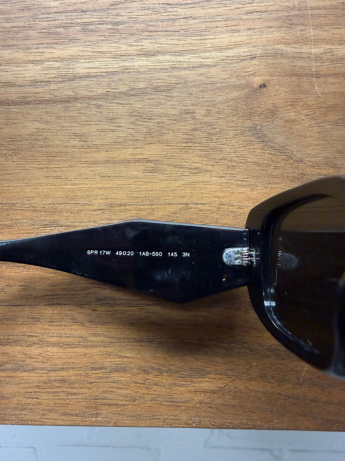 Prada ‘Symbole’ PR 17WS Black Glossy Acetate Sunglasses