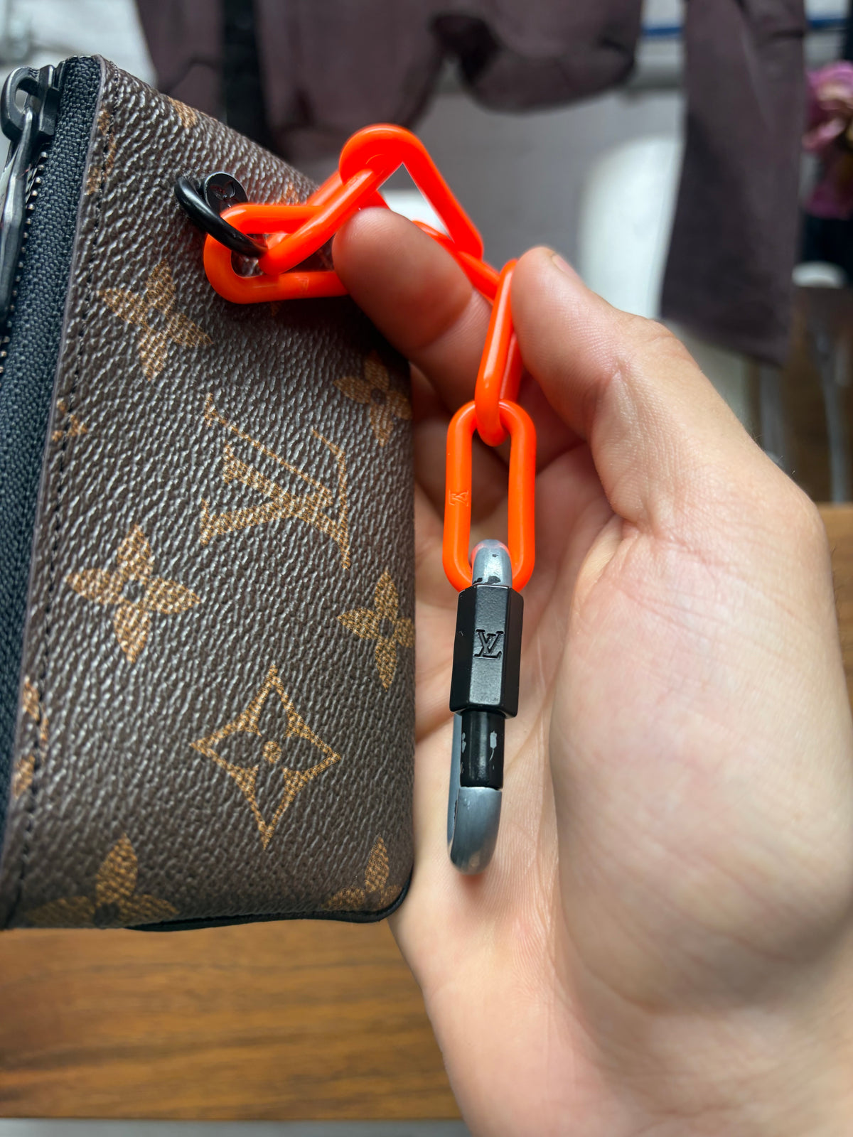 SS2019 Louis Vuitton by Virgil Abloh Monogram Leather ‘Solar Ray Clés’ Key Pouch