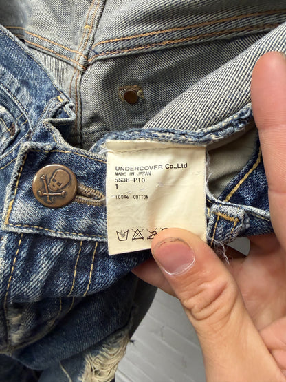 SS2005 Undercover ‘But Beautiful’ 60 Red Yarn Distressed Blue Denim