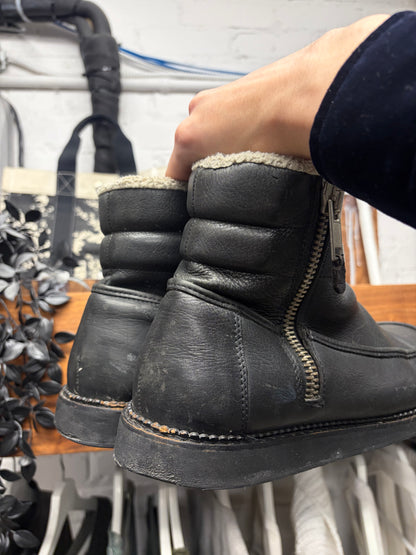 Silent by Damir Doma ‘Samaris’ Black Shearling Leather Boots