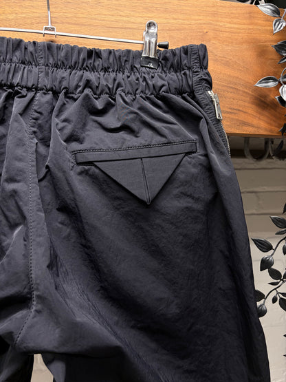 Bottega Veneta ‘Exposed Zip’ Black Nylon Track Pants