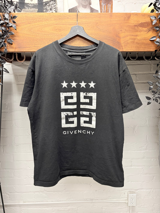 Givenchy ‘4 Stars’ Black Graphic T-Shirt