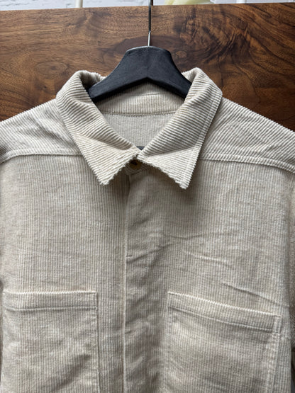 Rick Owens Mainline ‘Natural’ Tan Corduroy Work Shirt