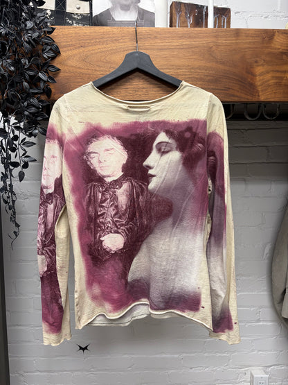 Vintage Jean Paul Gaultier ‘69’ Sheer Mesh Top with Patch Appliqué