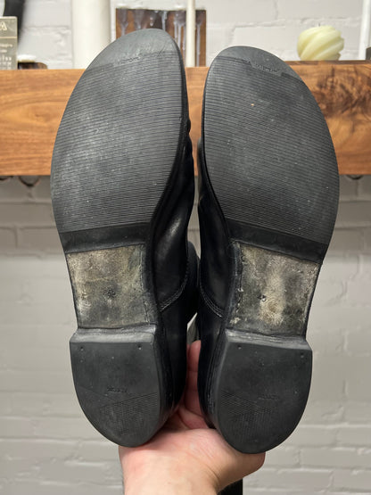 Guidi 986 Backzip Black Calfskin Leather Ankle Boots