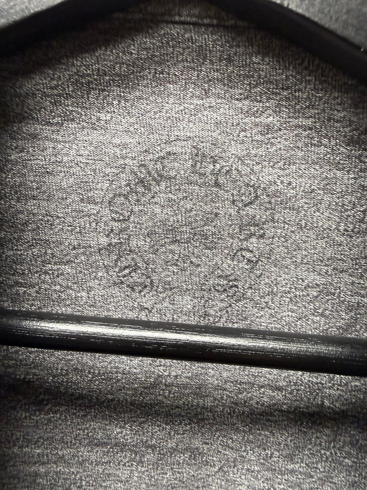 Chrome Hearts ‘Cemetery’ Black Leather Cross Patch Grey Short Sleeve T-Shirt
