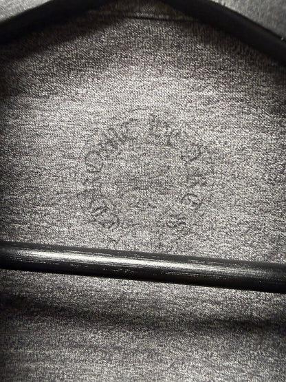 Chrome Hearts ‘Cemetery’ Black Leather Cross Patch Grey Short Sleeve T-Shirt