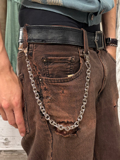 Hysteric Glamour ‘Guitar Pick’ Silver Tone Wallet Chain