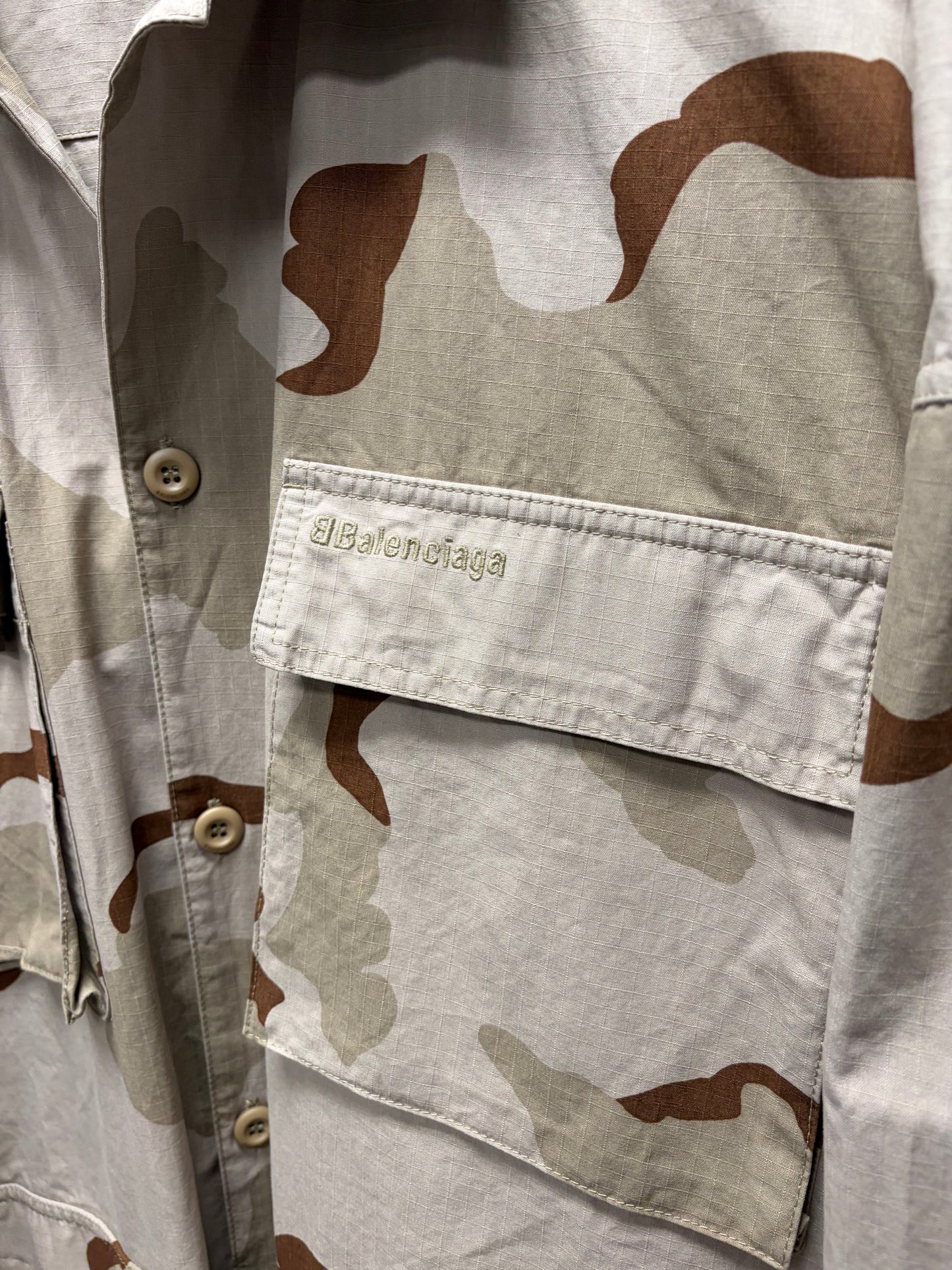 Balenciaga Military Inspired Desert Camouflage Field Jacket