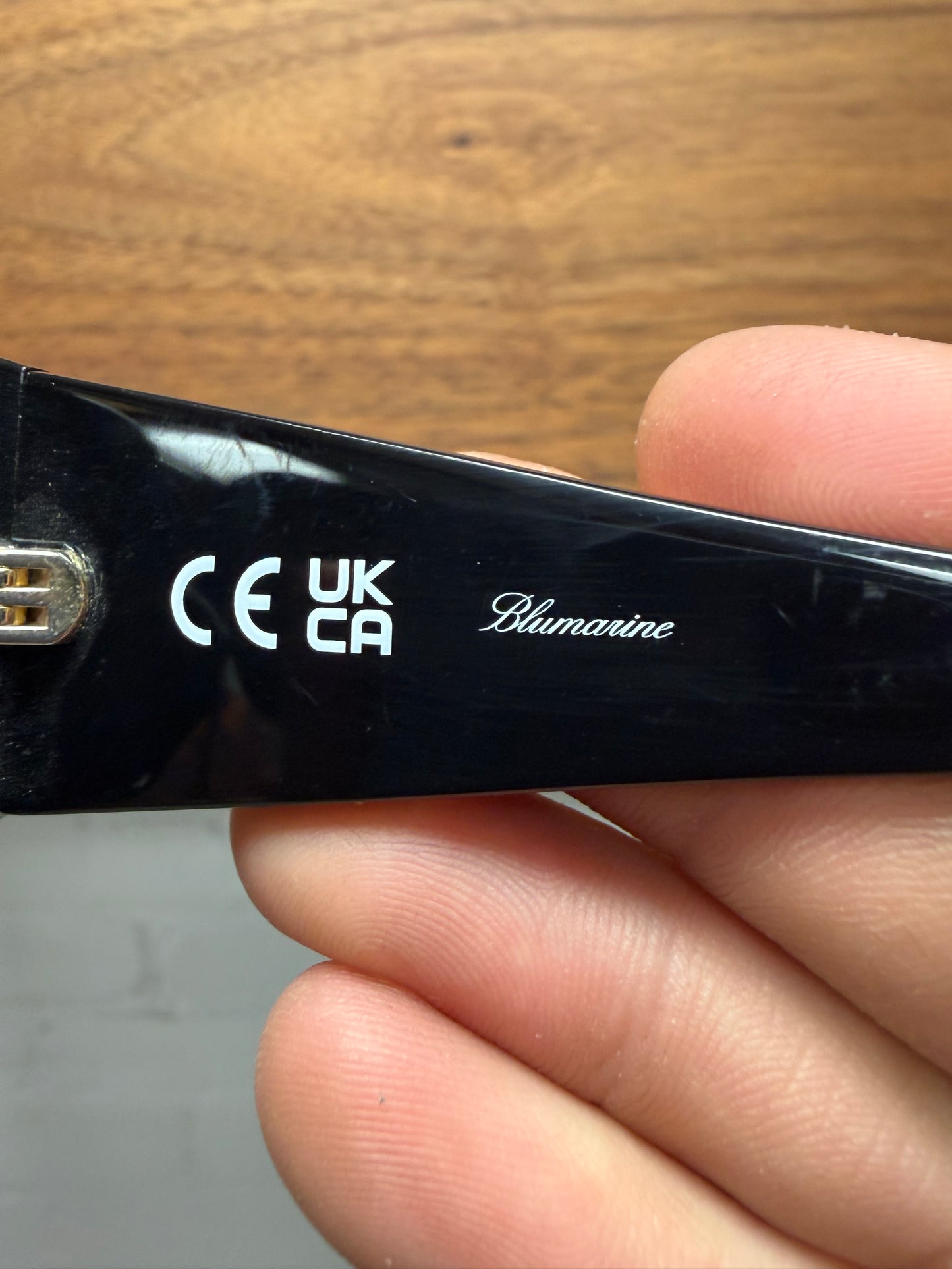 Blumarine Black/Gold Wide Frame Sunglasses