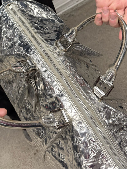 Louis Vuitton by Virgil Abloh ‘Keepall 55’ Silver Coated Duffle Bag