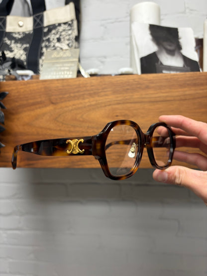Celine ‘CL50134F’ Brown Tortoisehell Rounded Oversized Optical Glasses