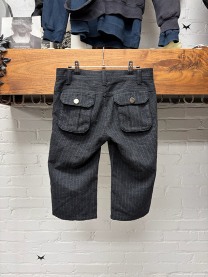 Comme Des Garçons Tricots Pinstripe Wool Trouser Shorts