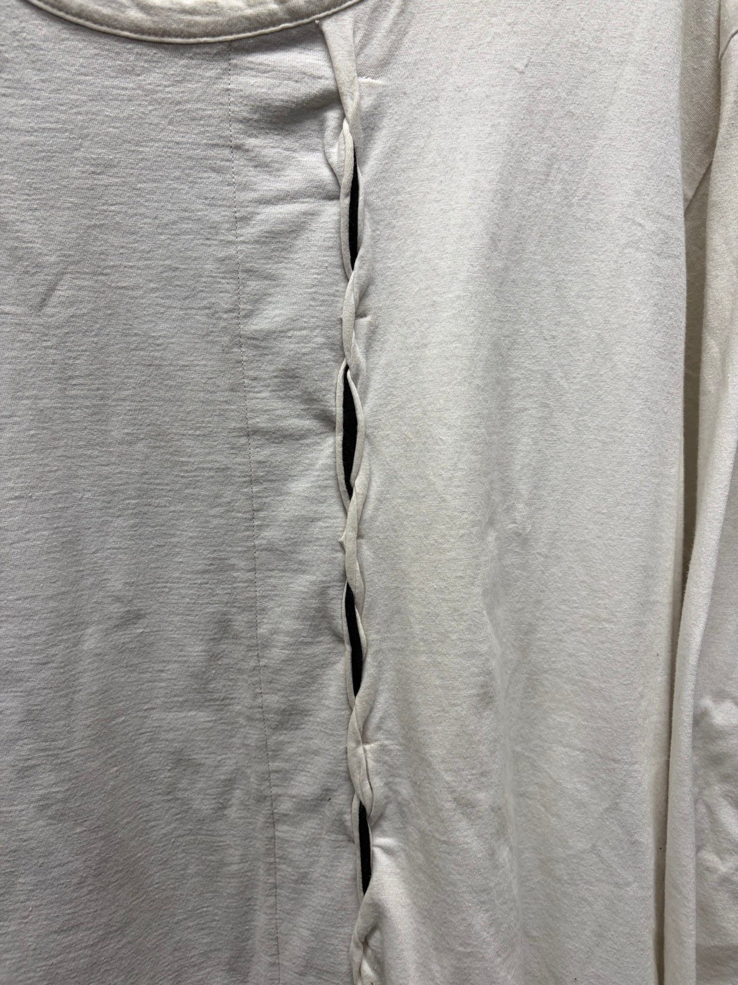 Yohji Yamamoto Ground Y ‘Woven Pattern’ White Long Sleeve Shirt