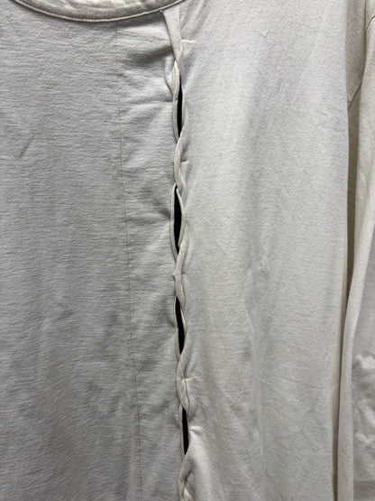 Yohji Yamamoto Ground Y ‘Woven Pattern’ White Long Sleeve Shirt