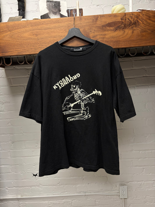 Yohji Yamamoto ‘Ground Y’ Skeleton Guitar Player Graphic T-Shirt
