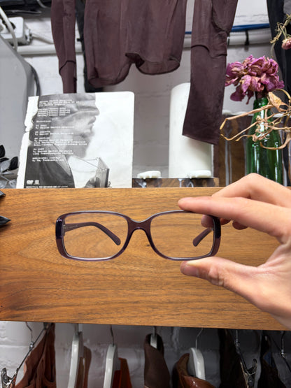 Chanel Purple Rhinestone ‘CC Interlock Logo’ Prescription Glasses
