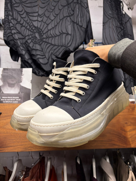 Rick Owens ‘Abstract’ Translucent Sole Black/Milk Low Top Sneakers