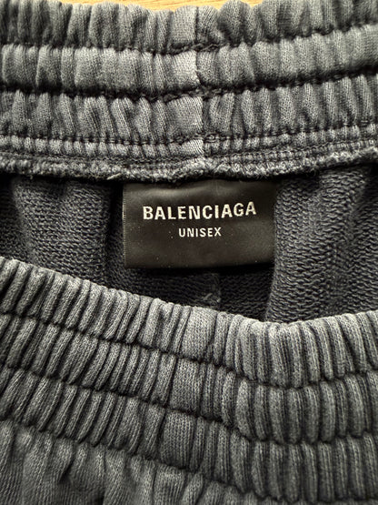SS2024 Balenciaga ‘Offshore’ Faded Black Wide Leg Sweatpants