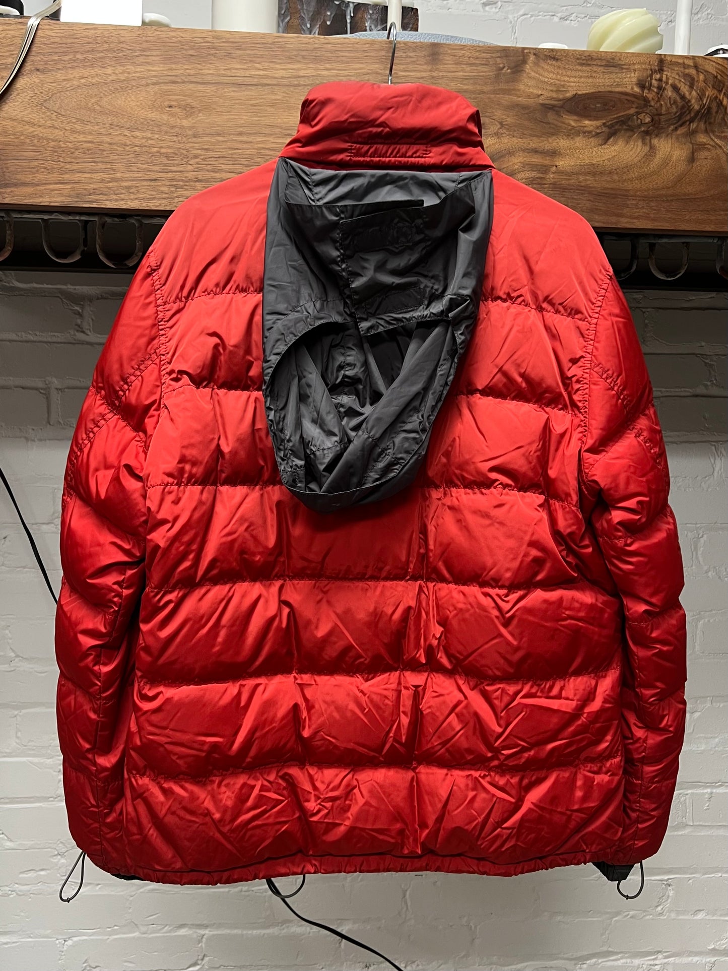 Prada Sport Linea Rossa Down Fill Two Tone Puffer Jacket