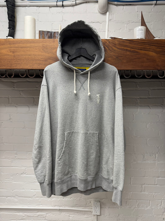 AW2022 Junya Watanabe ‘Virtual Insanity’ Grey Cotton Pullover Hoodie