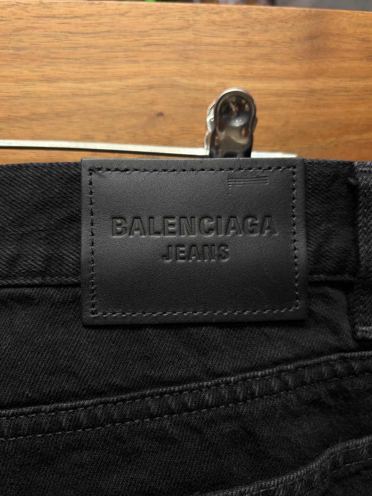 2022 Balenciaga Flat Black Bootcut Denim