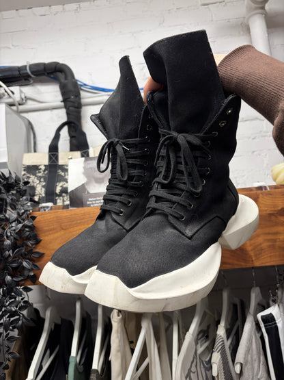 Rick Owens Fogachine DRKSHDW ‘Army Split Sole’ Black Canvas High Top Sneakers