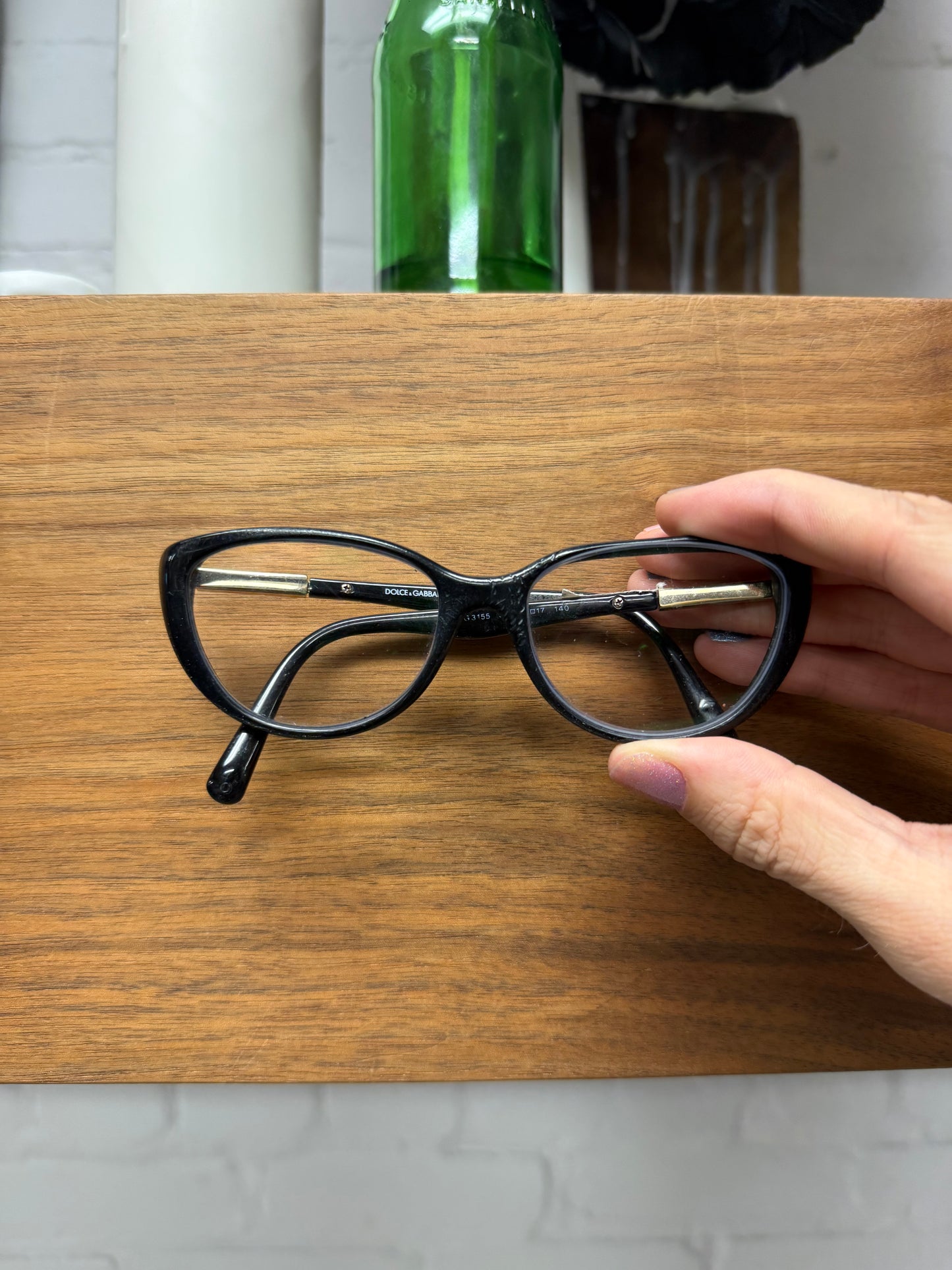 Dolce and Gabbana Black Cat Eye Prescription Glasses