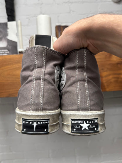 Rick Owens x Converse ‘TurboDRK’ Grey Canvas High Top Sneakers